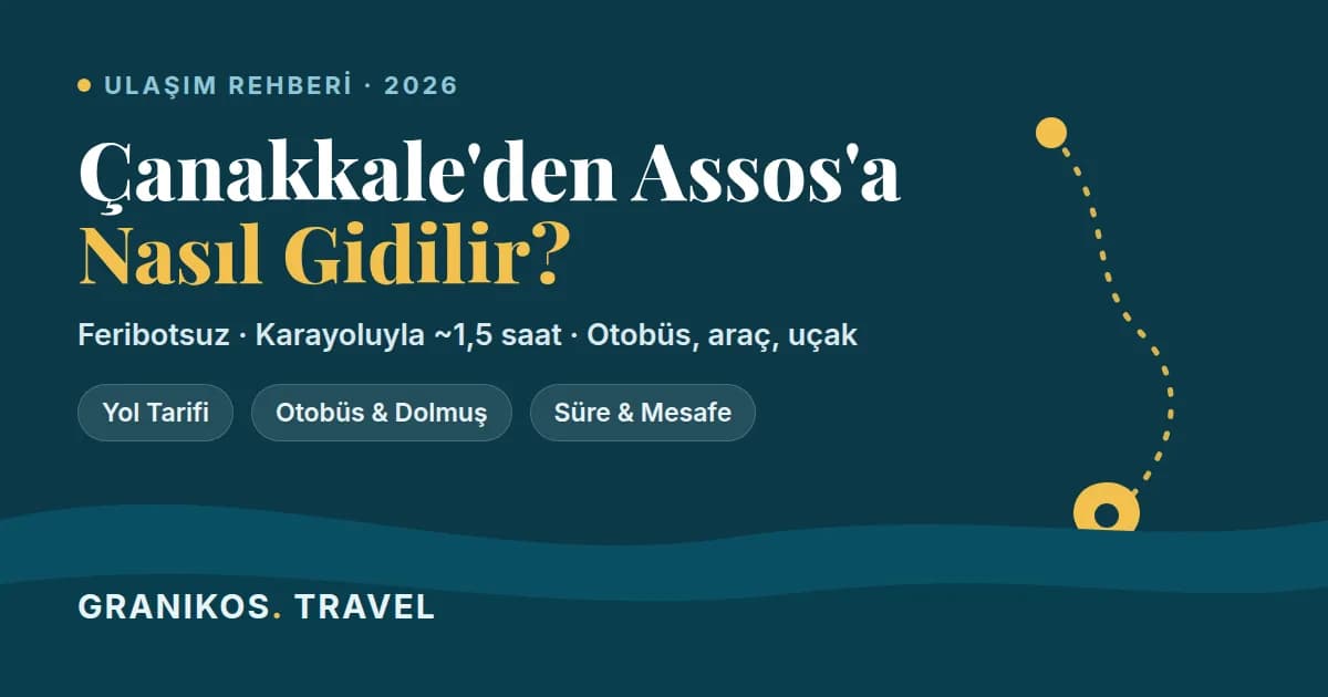 Çanakkale'den Assos'a Nasıl Gidilir? Ulaşım Rehberi 2026